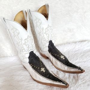 Vintage Mexican Western Boots 3x toe